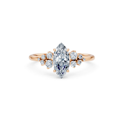 Marquise Lab Grown Diamond Classic Pave Eternity Ring 1.0ct by Qutahia Jewellery