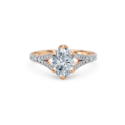 Oval Lab Grown Diamond Micro Pave Eternity Ring 1.5ct by Qutahia Jewellery