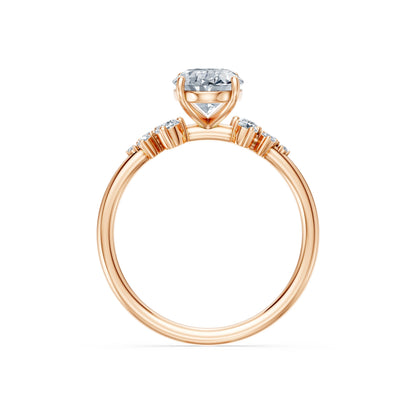 Oval Lab Grown Diamond Classic Pave Eternity Ring 1.5ct by Qutahia Jewellery