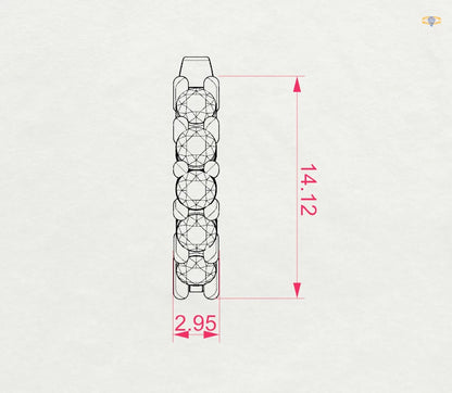Eternity Earring (Round), 0.6 ct — 102-10098(2.5)