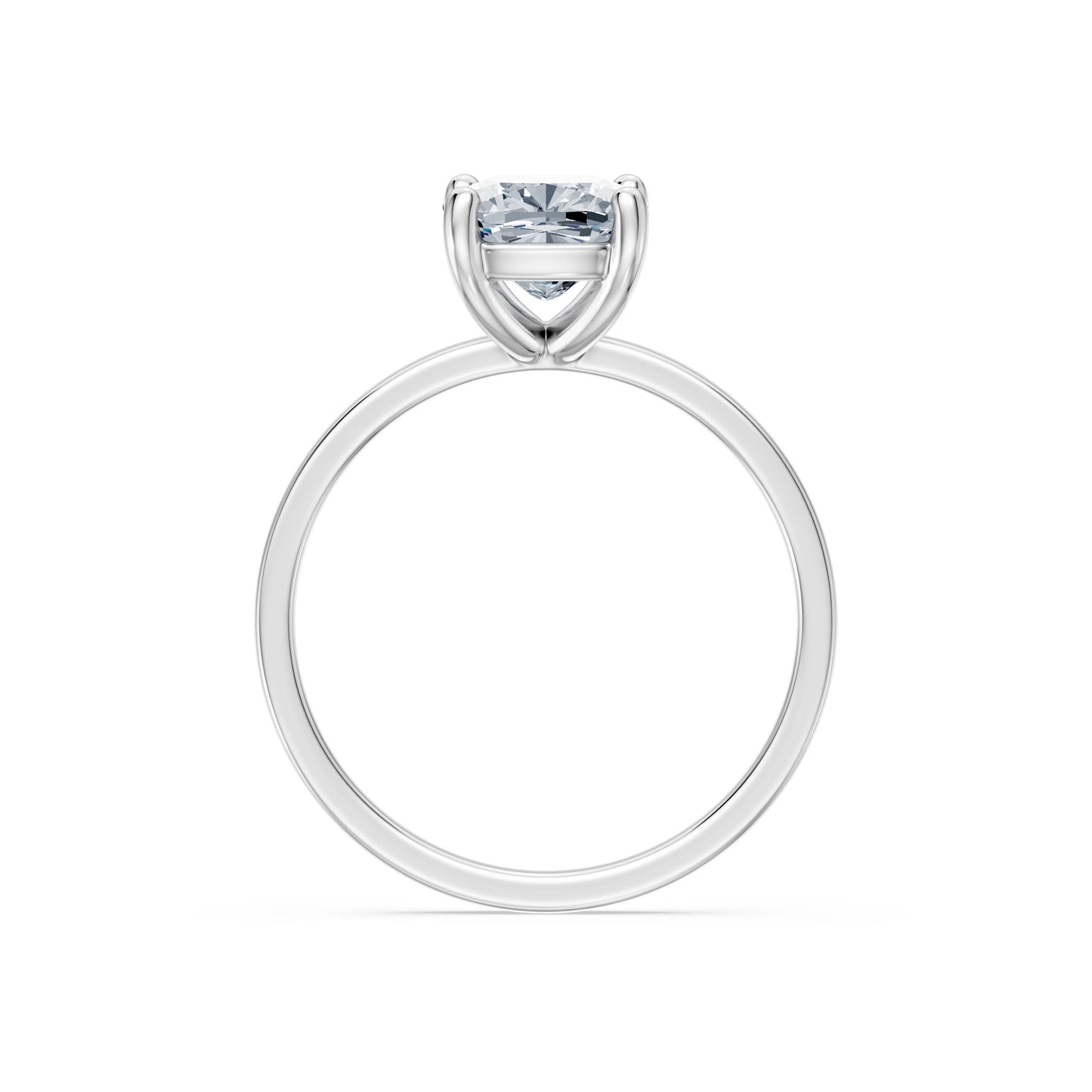 Cushion Lab Grown Diamond Solitaire Engagement Ring 2.0ct by Qutahia Jewellery
