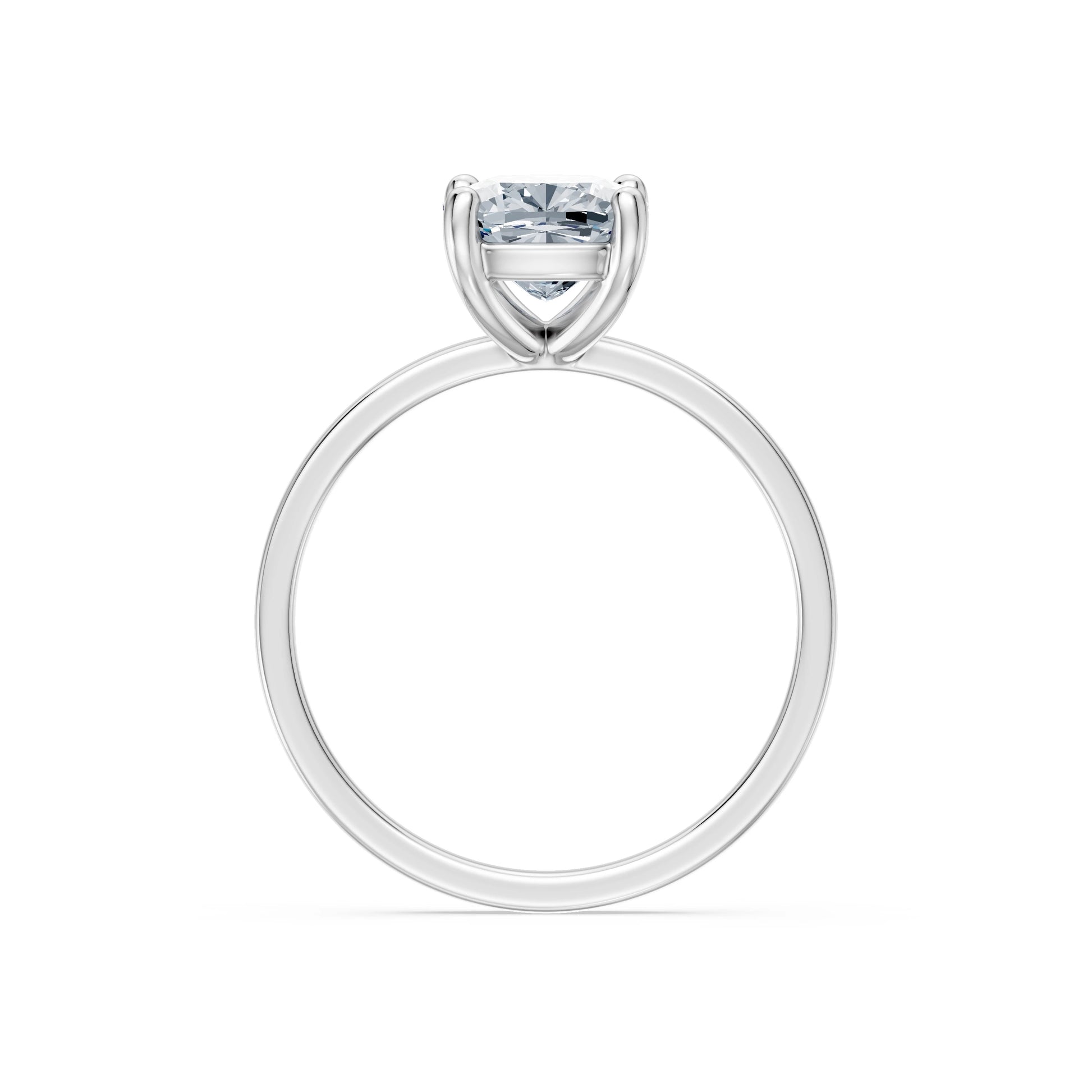 Cushion Lab Grown Diamond Solitaire Engagement Ring 2.0ct by Qutahia Jewellery