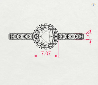Solitaire Eternity Ring (Round), 0.25 ct — 101-10095(4.0)