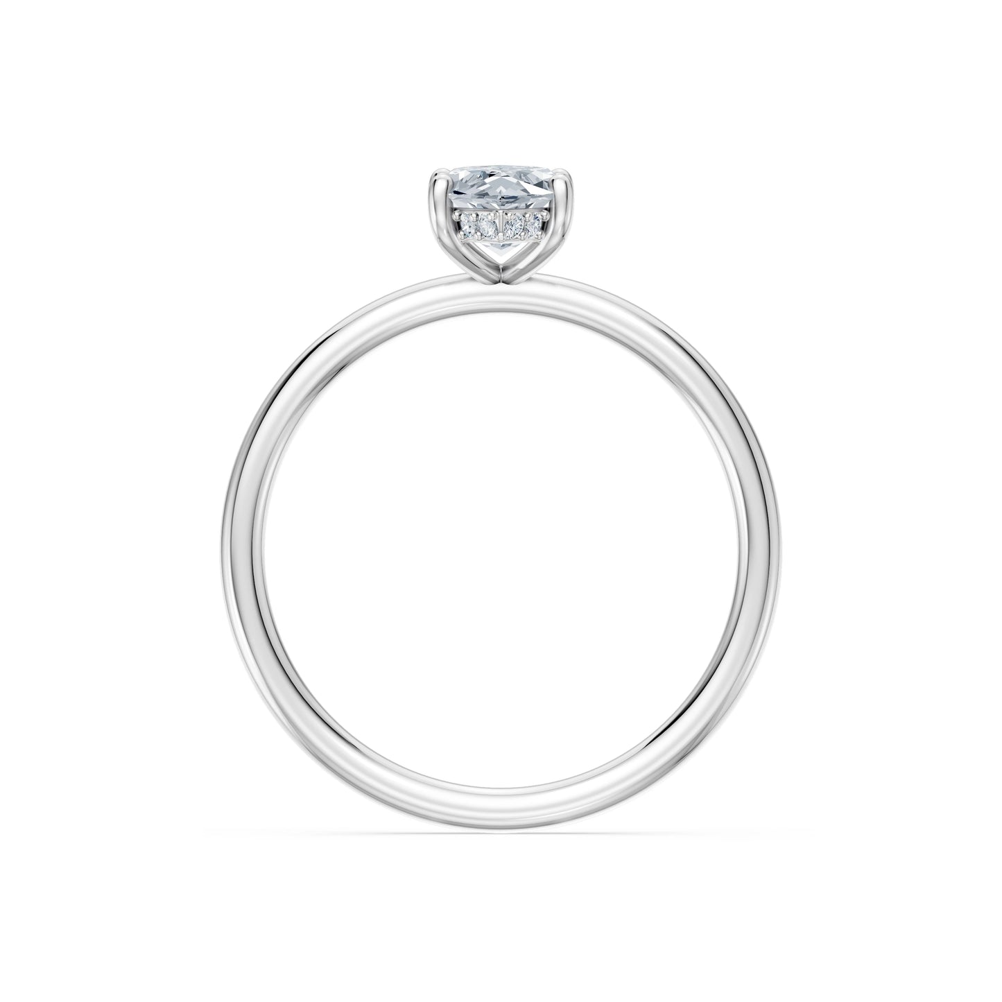 Marquise Lab Grown Diamond Micro Pave Engagement Ring 1.0ct by Qutahia Jewellery