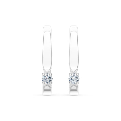 Solitaire English Lock Earring, 0.15 ct — 102-10046(2.7)