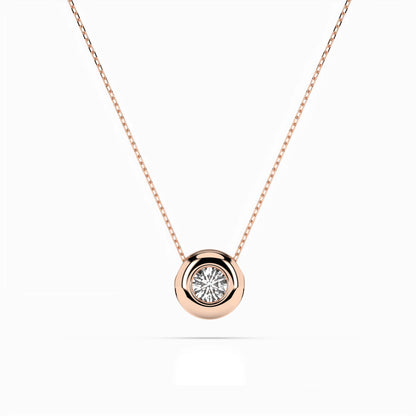 Solitaire Necklace (Round), 0.25 ct — 104-10007(4.0)