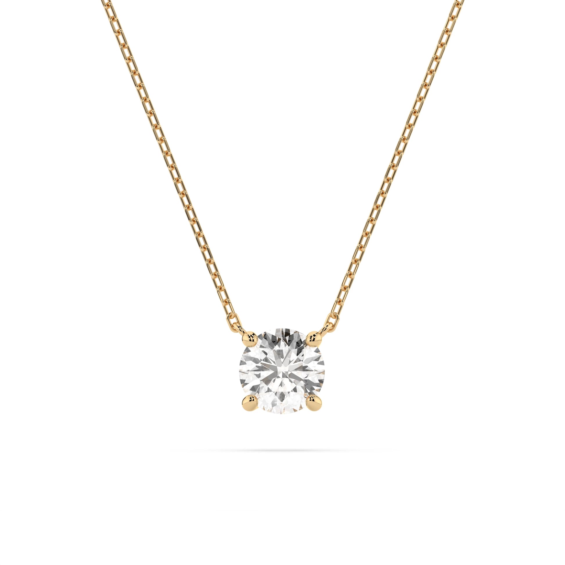 Solitaire Necklace (Round), 0.4 ct — 104-10040(4.7)