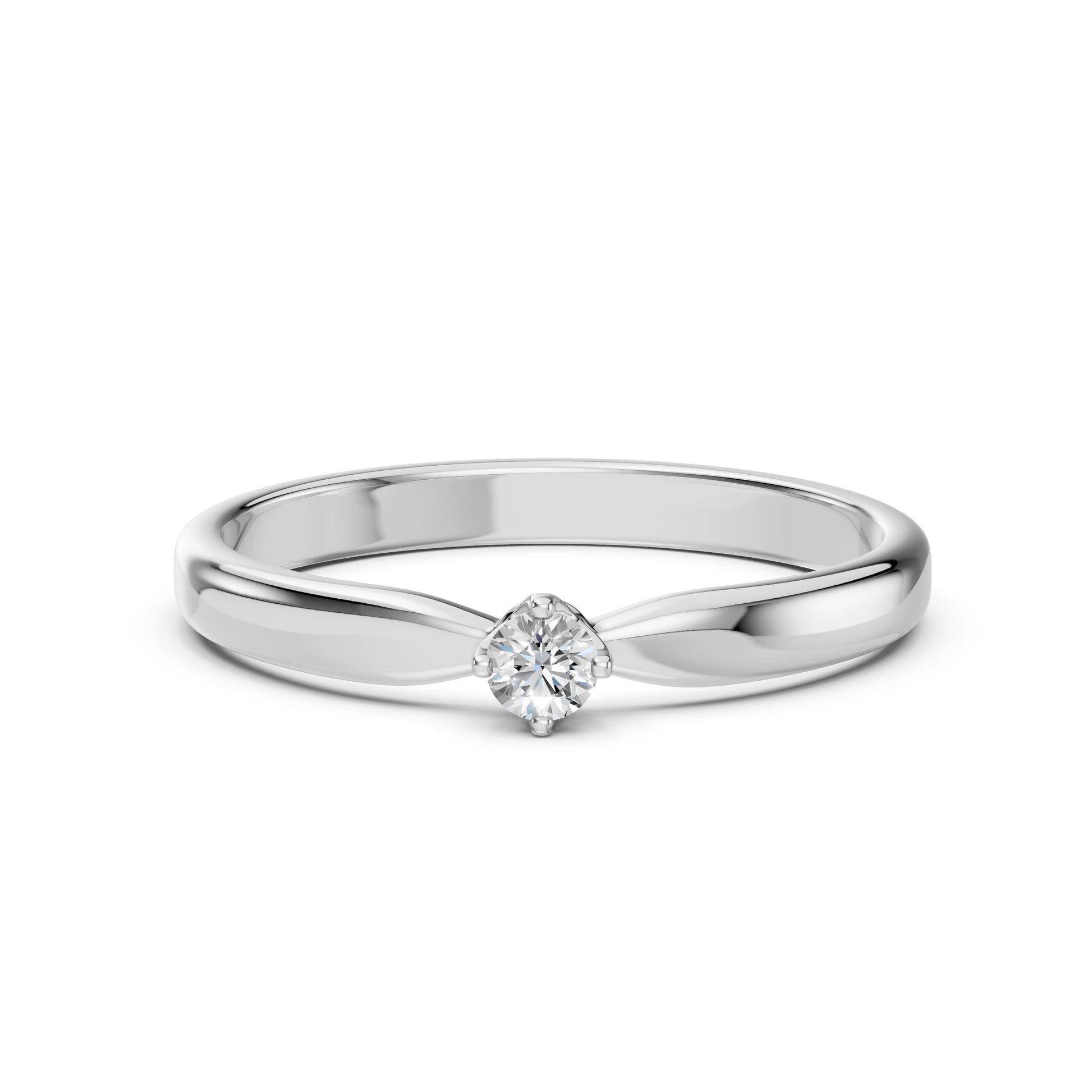 Solitaire Ring (Round), 0.1 ct — 101-10041(3.0)