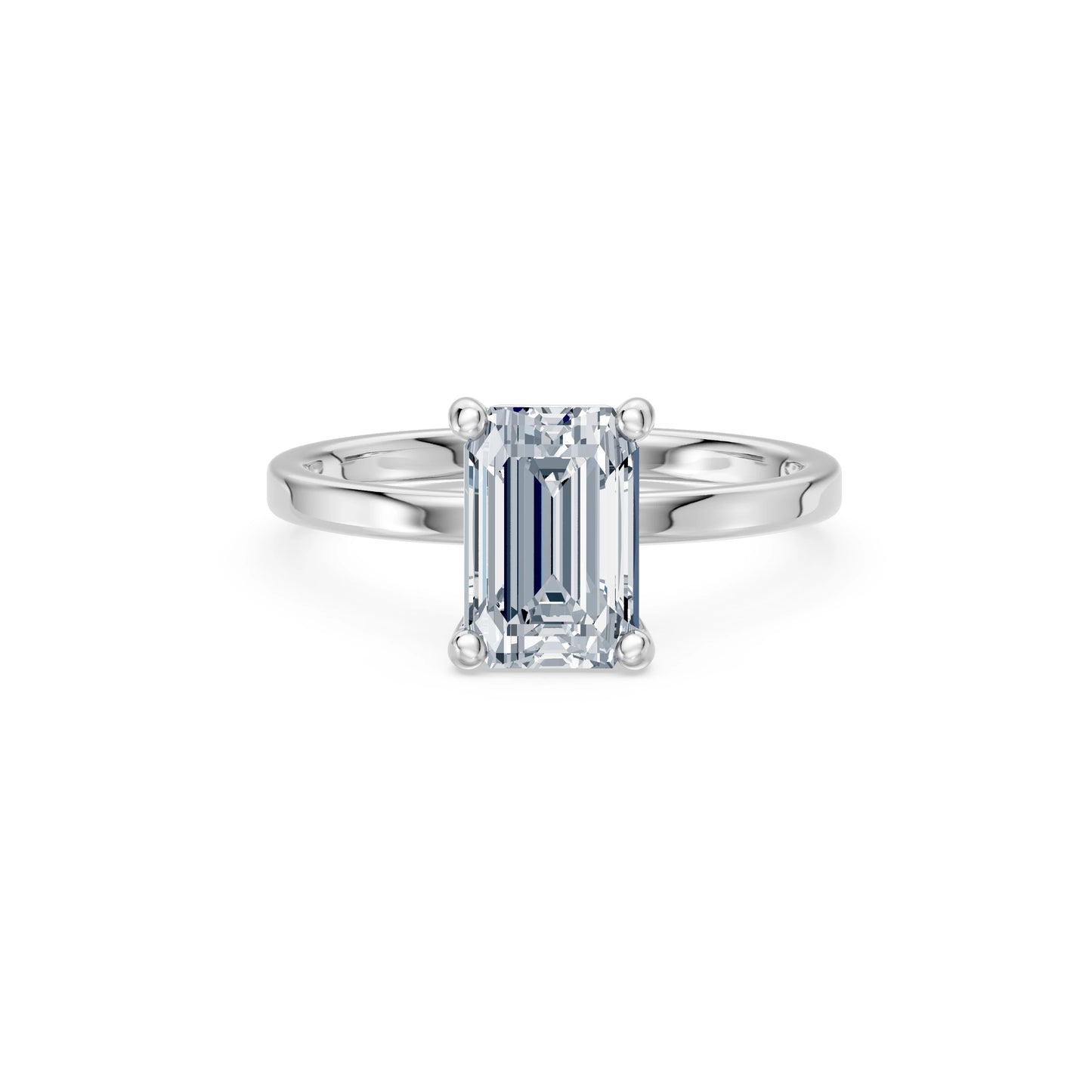 Emerald Lab Grown Diamond Solitaire Engagement Ring 2.0ct by Qutahia Jewellery