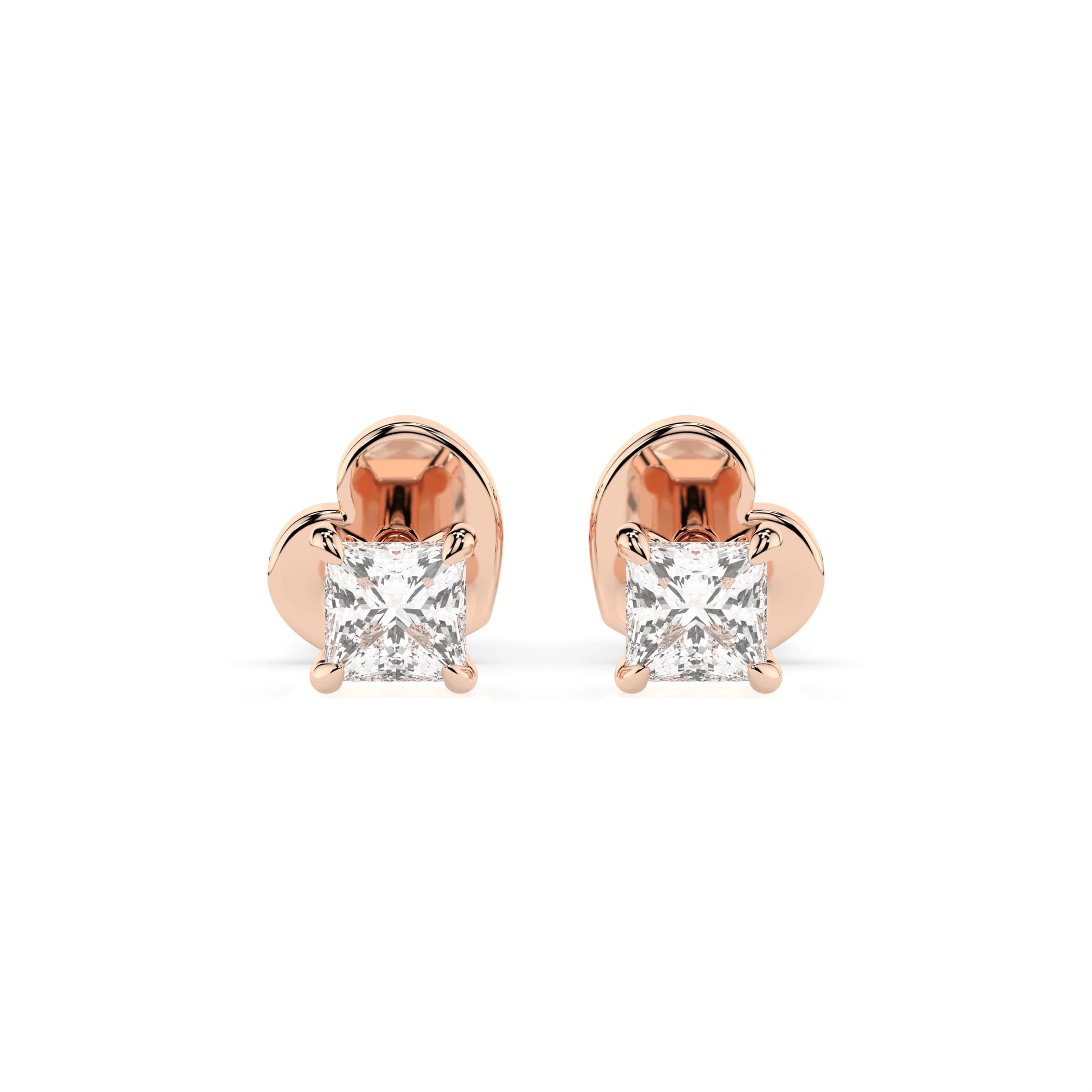 Solitaire Butterfly Earring (Princess), 0.2 ct — 102-10113(2.5)PR