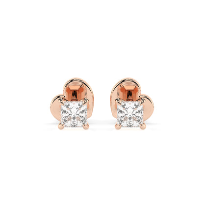 Solitaire Butterfly Earring (Princess), 0.2 ct — 102-10113(2.5)PR