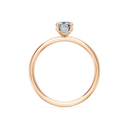 Cushion Lab Grown Diamond Micro Pave Engagement Ring 1.0ct by Qutahia Jewellery