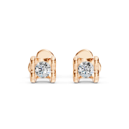 Solitaire Butterfly Earring (Round), 0.2 ct — 102-10013/2(3.0)