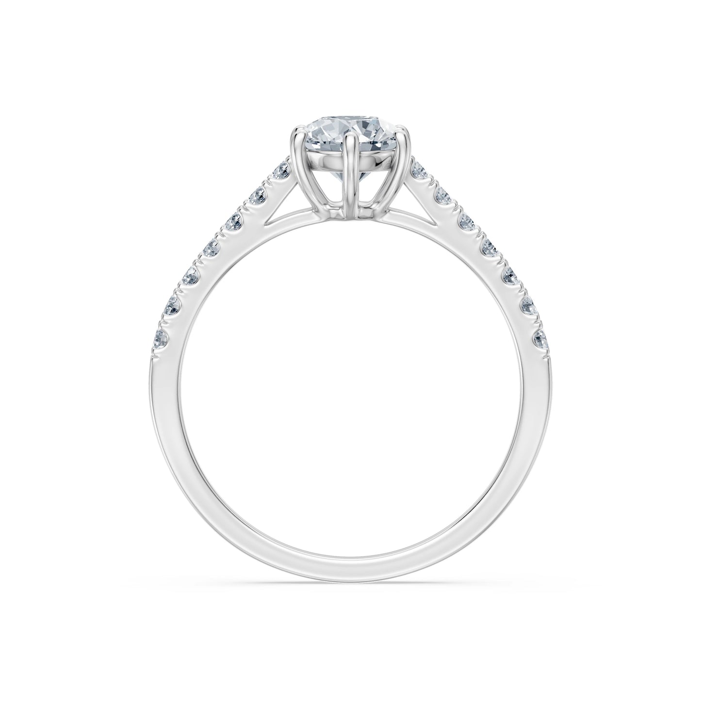 Round Brilliant Diamond Pave Eternity Ring 0.7ct by Qutahia Jewellery