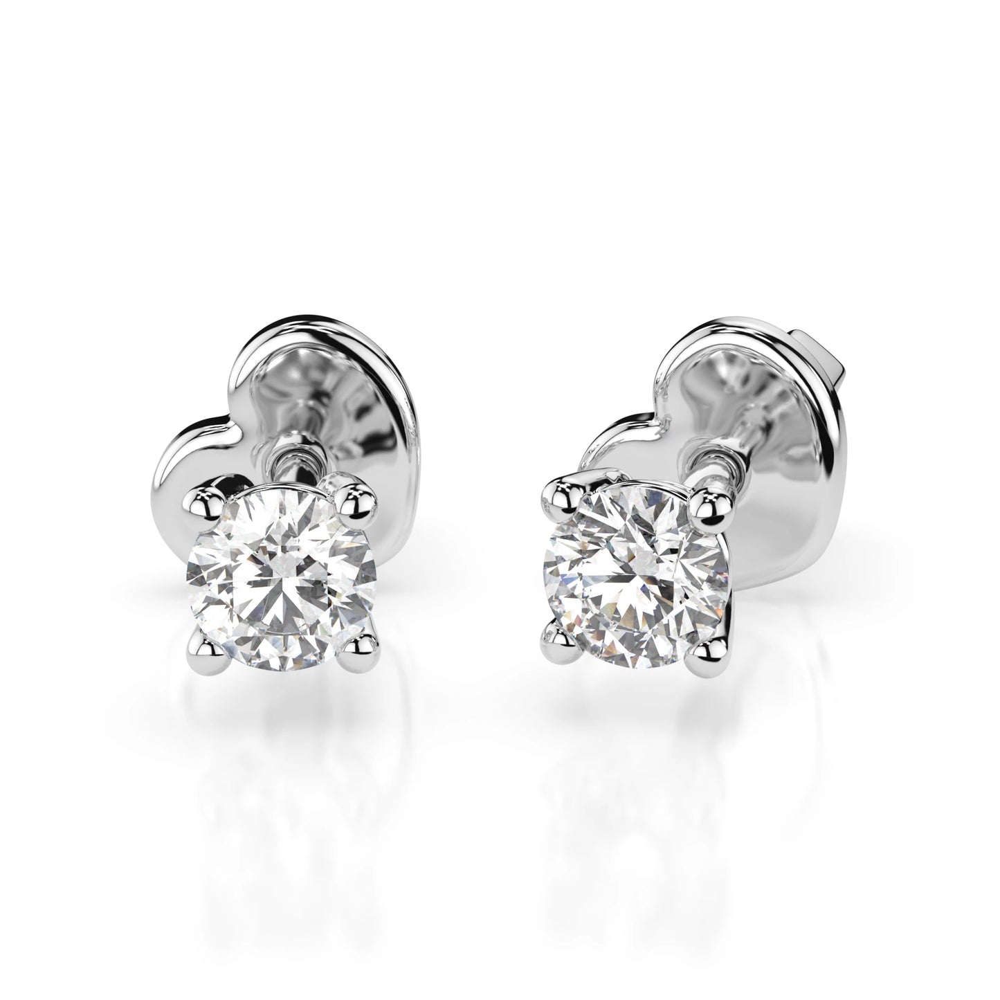 Solitaire Butterfly Earring (Round), 0.3 ct — 102-10012/1(3.4)