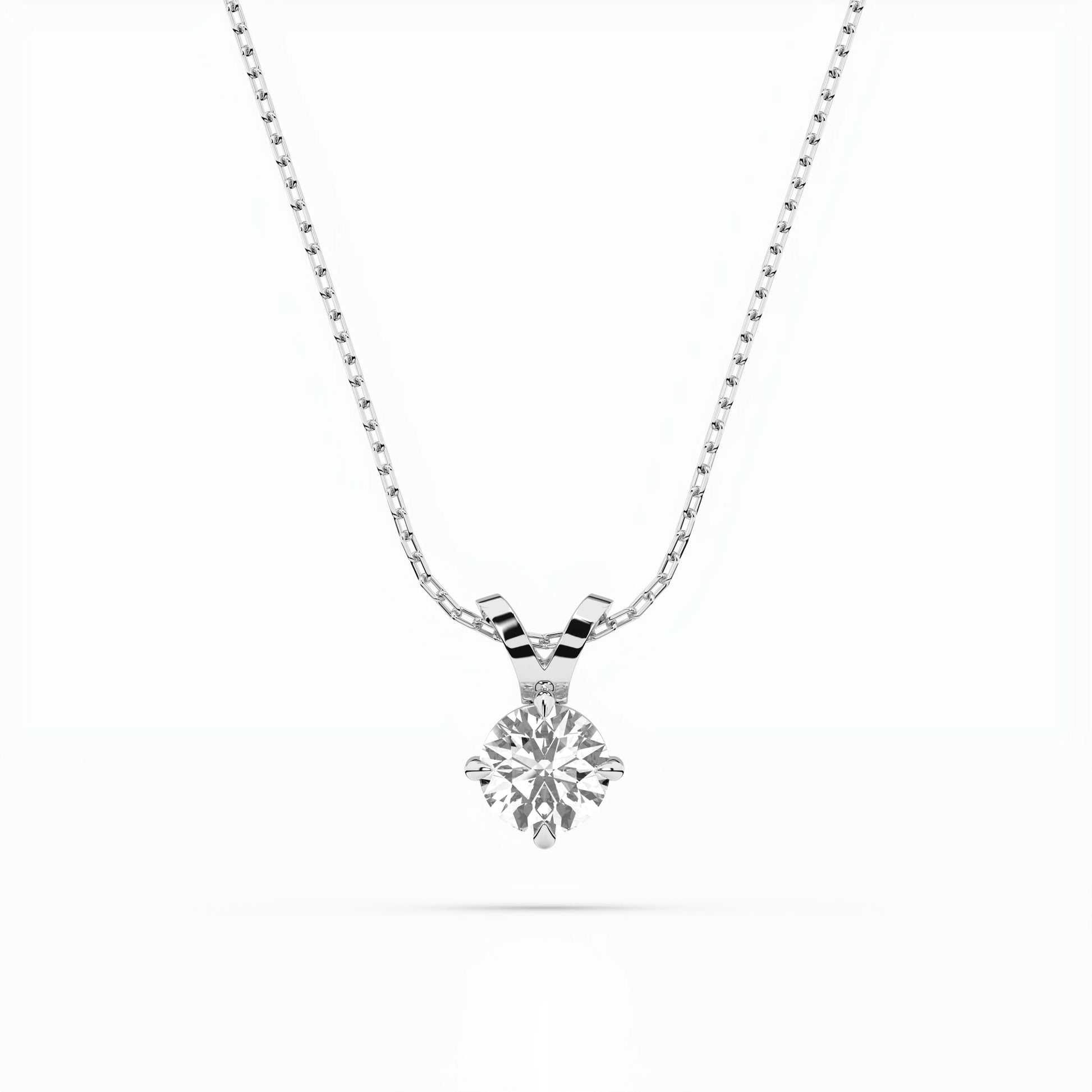 Solitaire Necklace (Round), 0.5 ct — 104-10037(5.1)