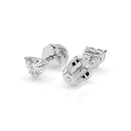 Solitaire Butterfly Earring (Heart), 0.6 ct — 102-10190(0.30)HRT