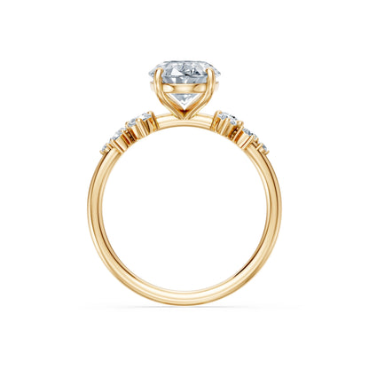 Oval Lab Grown Diamond Classic Pave Eternity Ring 2.0ct by Qutahia Jewellery