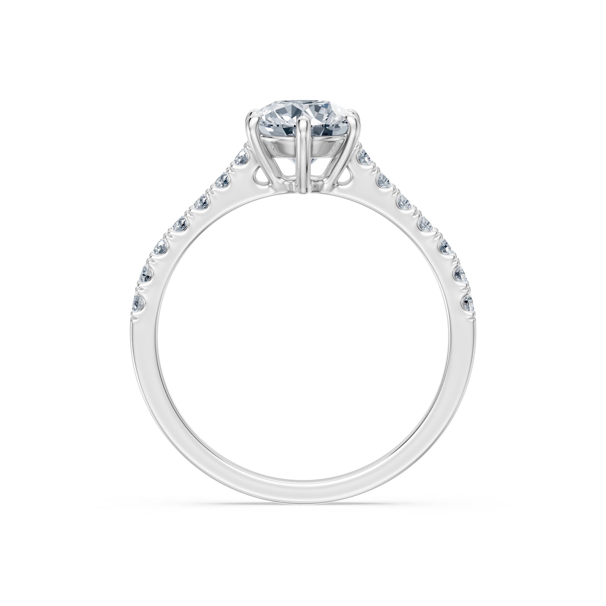 Round Brilliant Diamond Pave Eternity Ring 1.0ct by Qutahia Jewellery