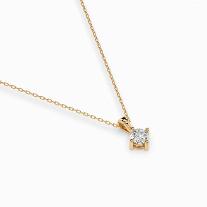 Solitaire Necklace (Round), 0.1 ct — 104-10011(3.0)
