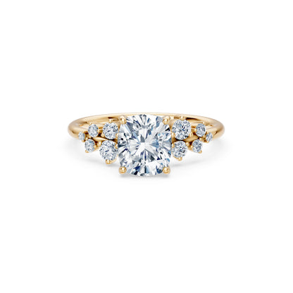 Cushion Lab Grown Diamond Classic Pave Eternity Ring 2.0ct by Qutahia Jewellery