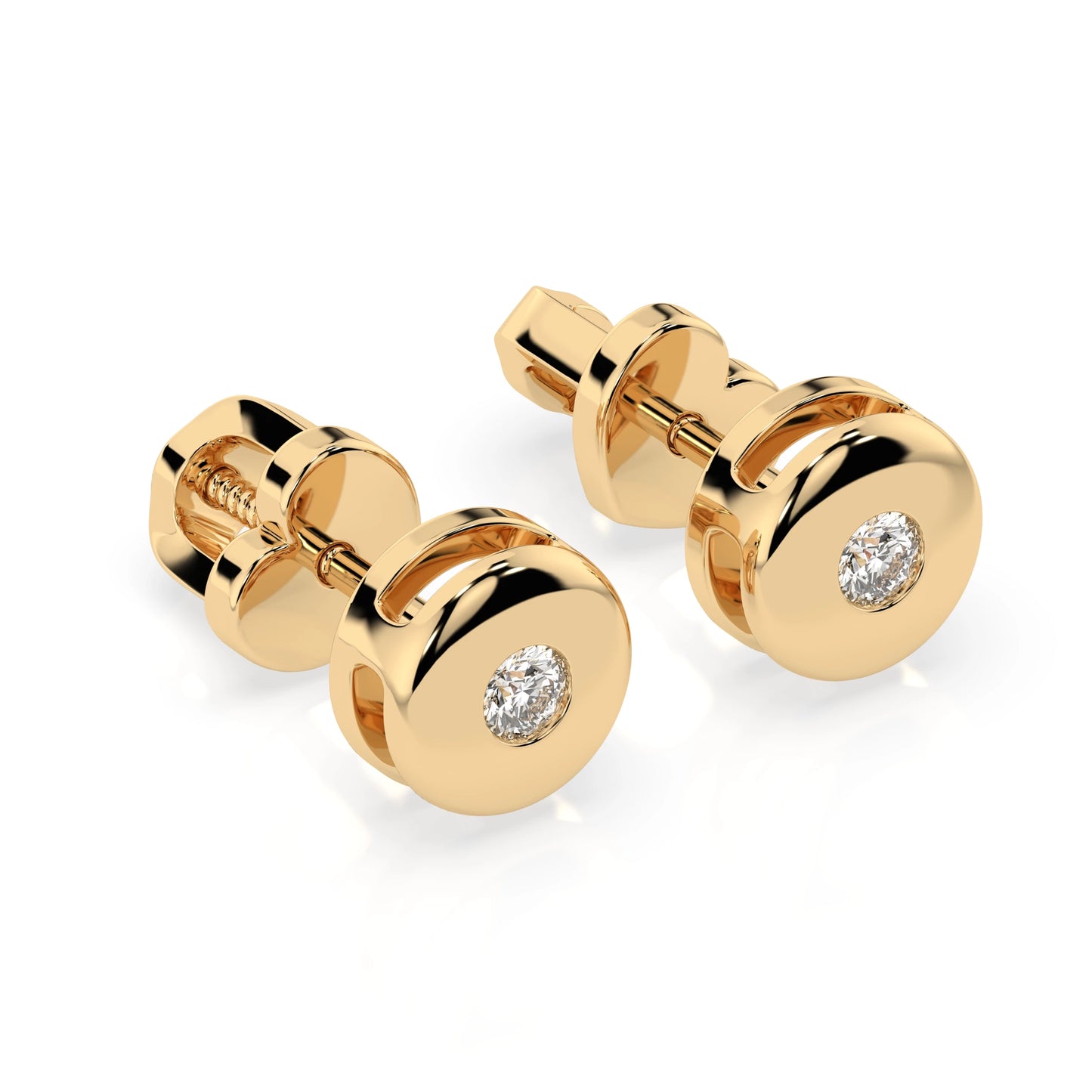 Solitaire Butterfly Earring (Round), 0.08 ct — 102-10048