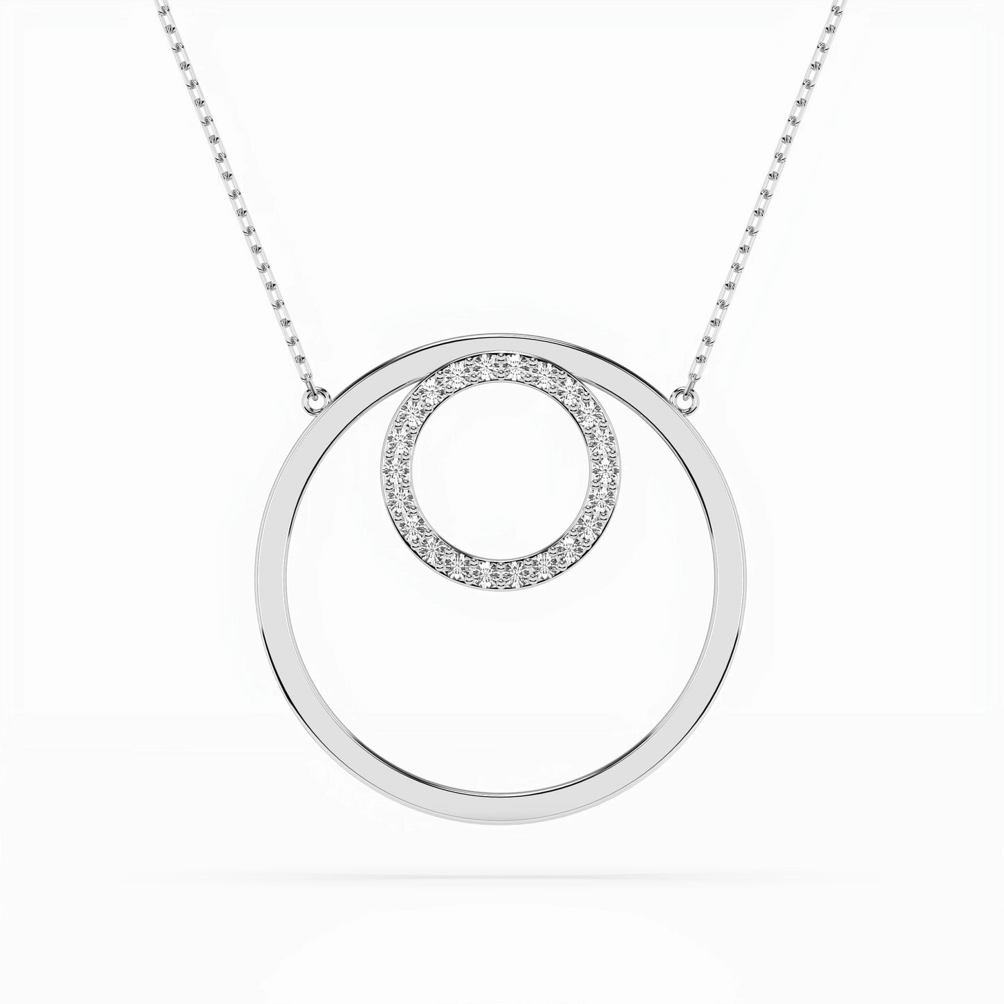 Minimalism Necklace (Round), 0.13 ct — 104-10054