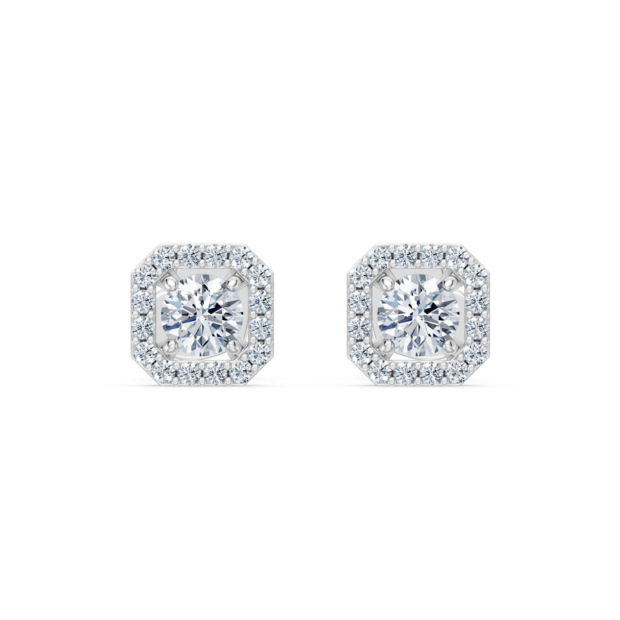 Diamond Eternity Earrings Round Brilliant 0.4ct by Qutahia Jewellery