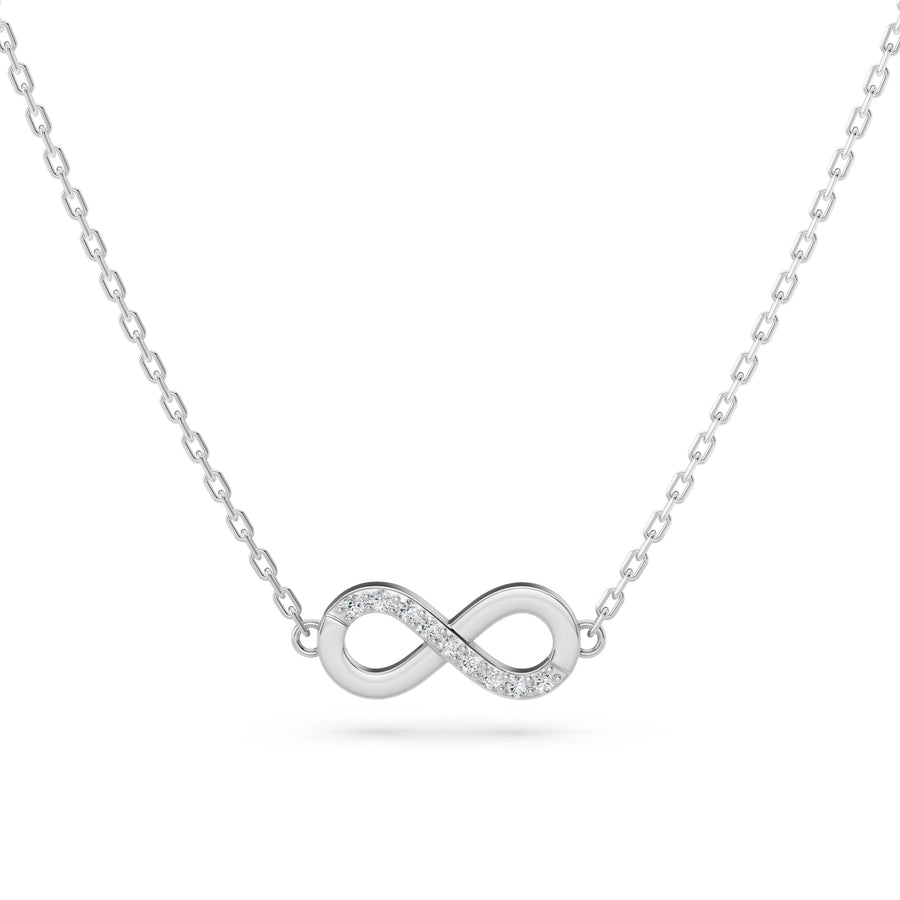 Delicate Diamond Necklace Round 0.05ct by Qutahia Jewellery