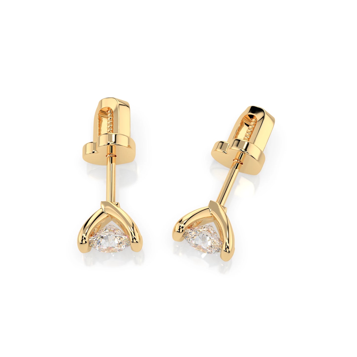 Solitaire Butterfly Earring (Round), 0.4 ct — 102-10016(3.7)
