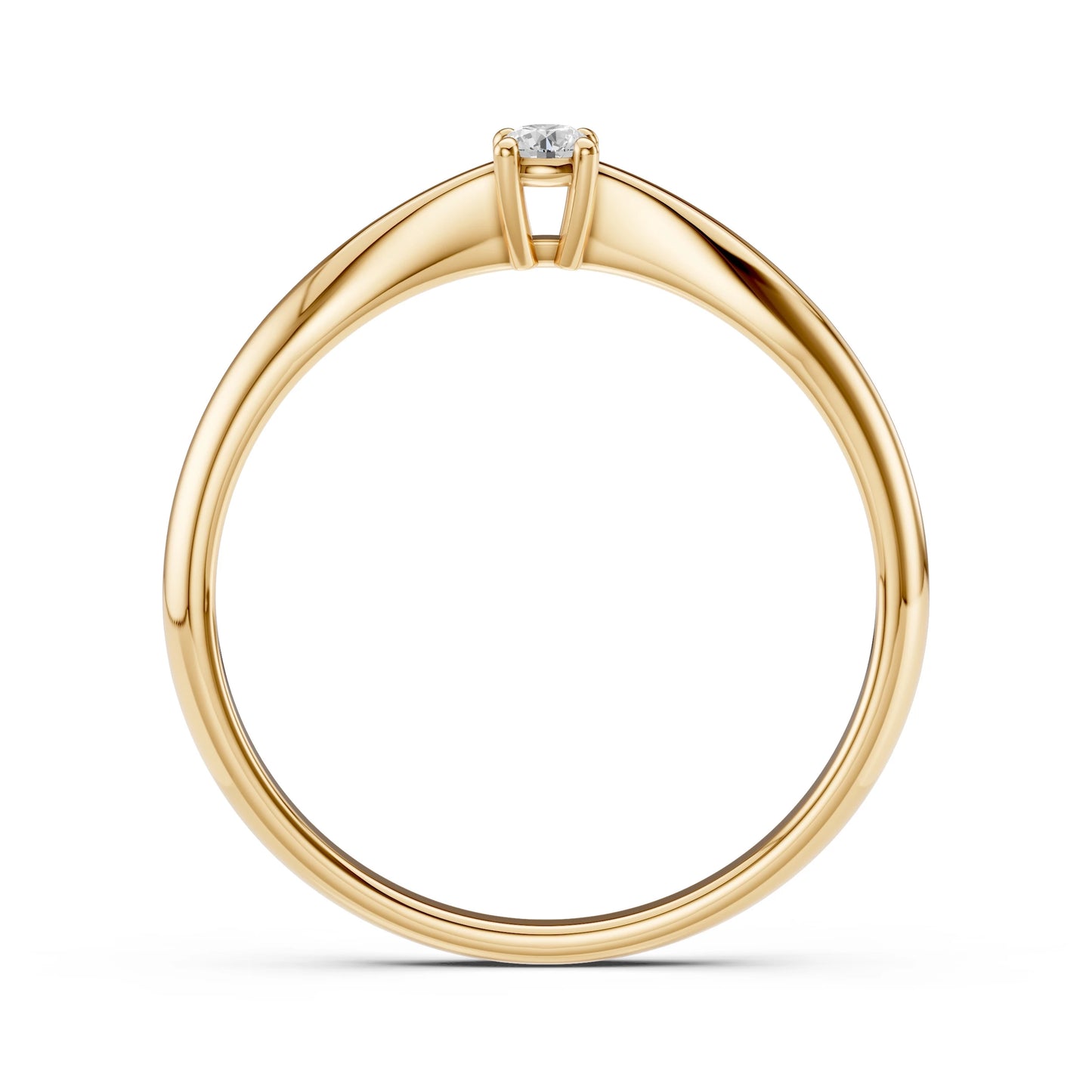 Solitaire Ring (Round), 0.1 ct — 101-10021(3.0)