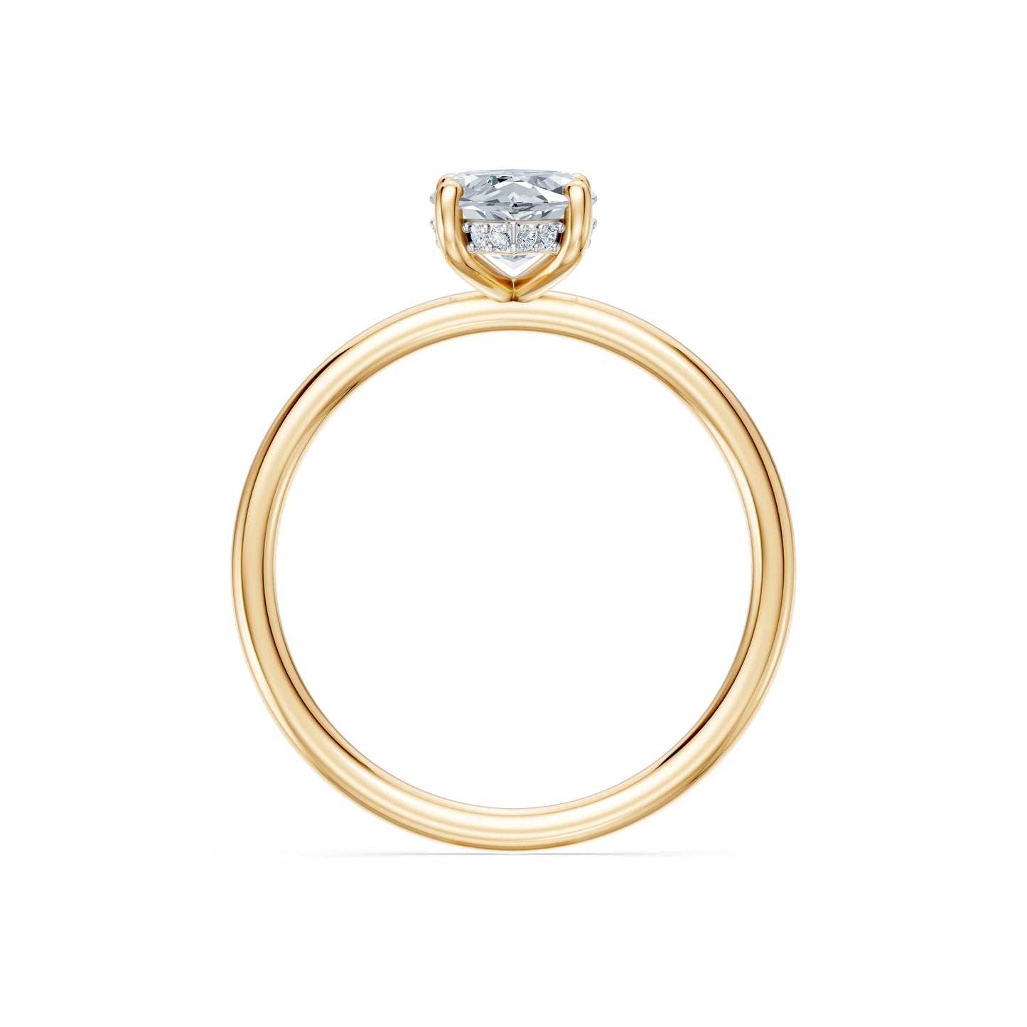 Marquise Lab Grown Diamond Micro Pave Engagement Ring 1.5ct by Qutahia Jewellery