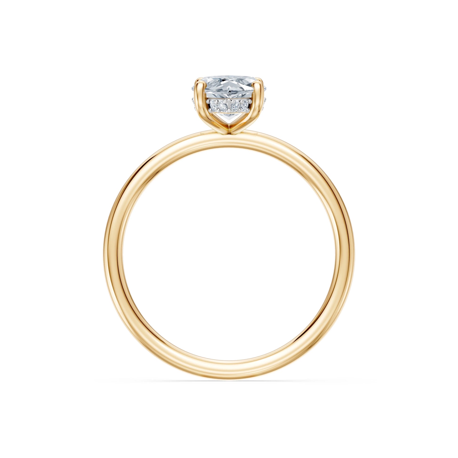Marquise Lab Grown Diamond Micro Pave Engagement Ring 1.5ct by Qutahia Jewellery