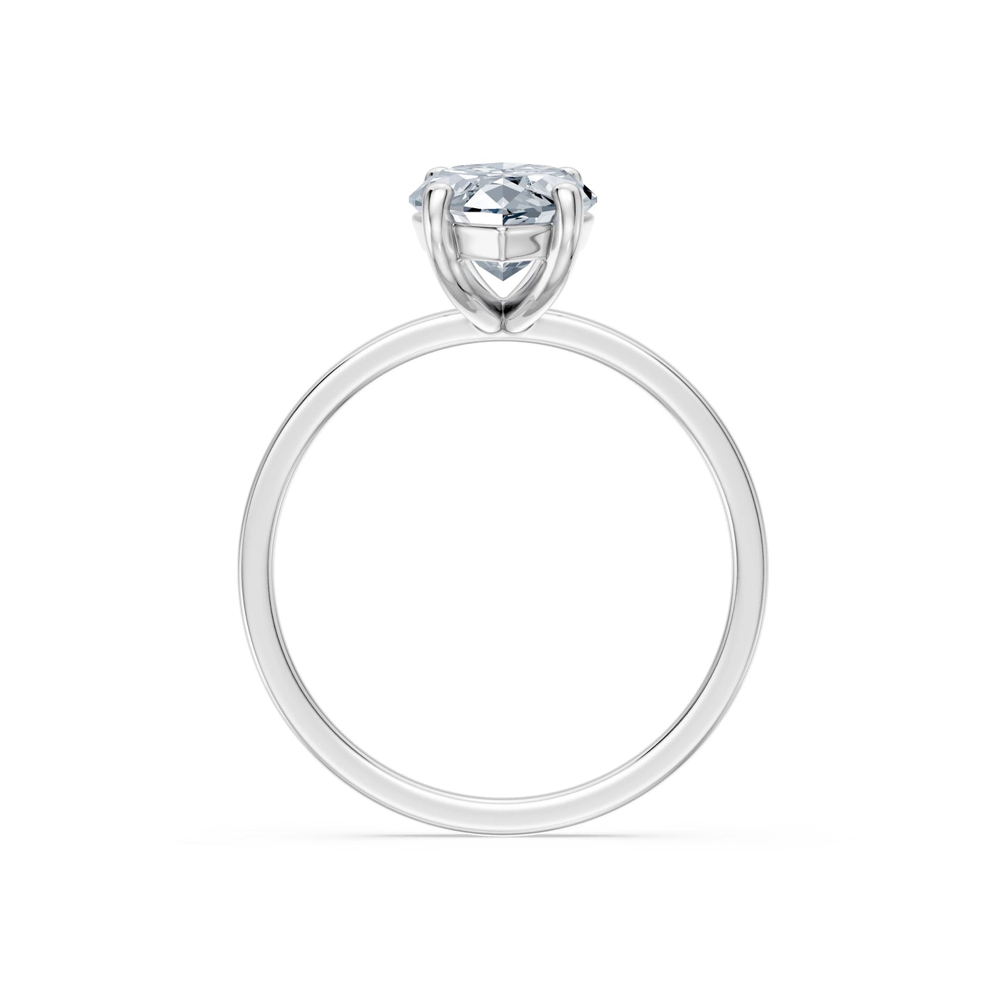 Marquise Lab Grown Diamond Solitaire Engagement Ring 2.0ct by Qutahia Jewellery
