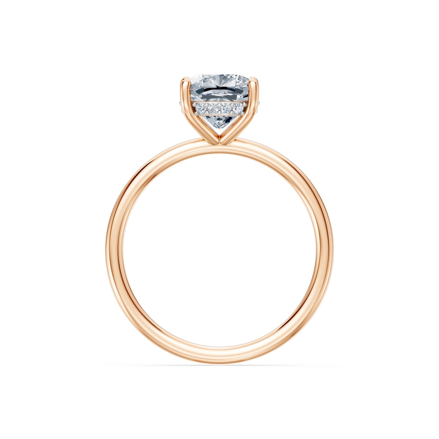 Cushion Lab Grown Diamond Micro Pave Engagement Ring 2.0ct by Qutahia Jewellery
