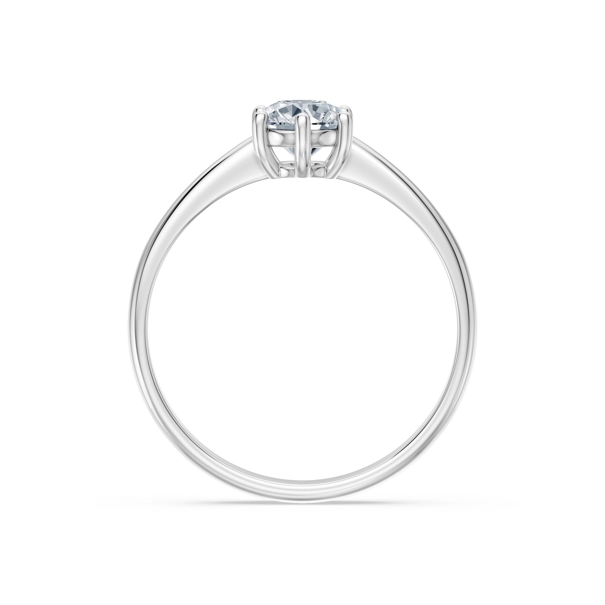 Round Brilliant Diamond Solitaire Engagement Ring 0.7ct by Qutahia Jewellery