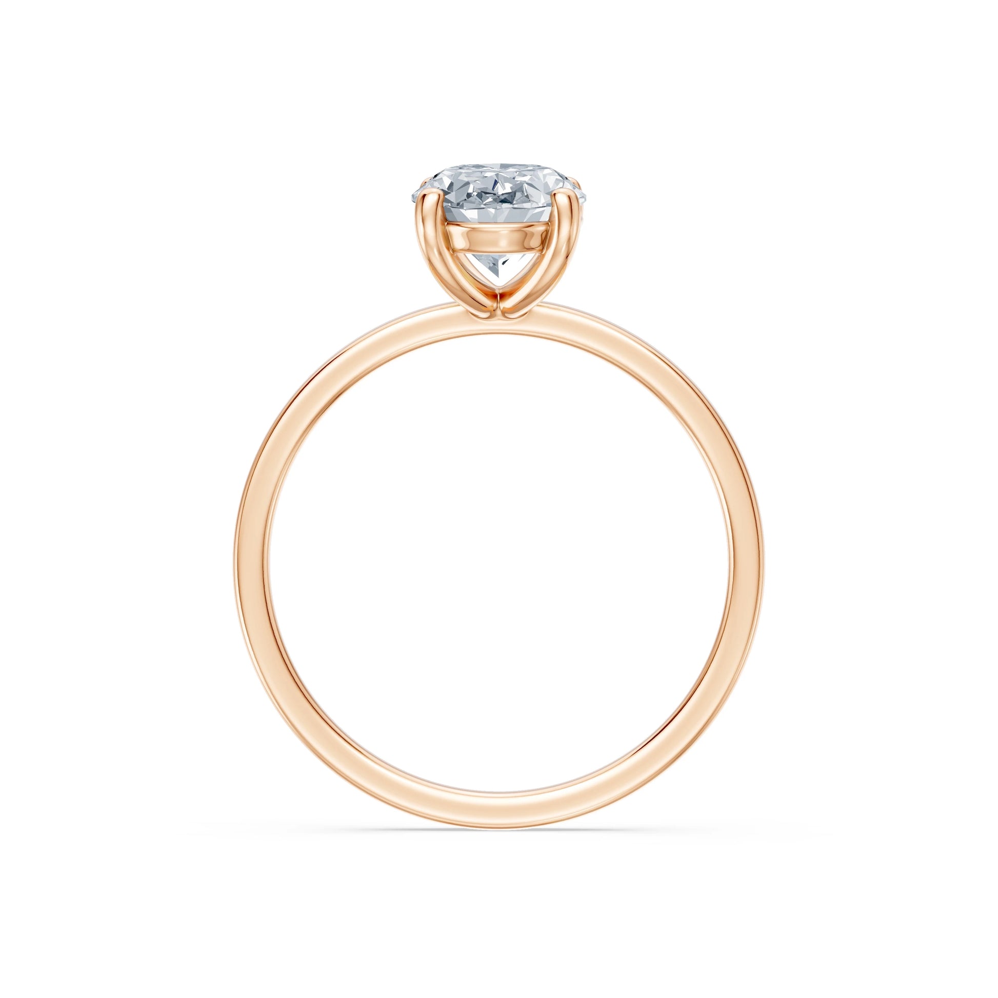 Oval Lab Grown Diamond Solitaire Engagement Ring 1.5ct by Qutahia Jewellery