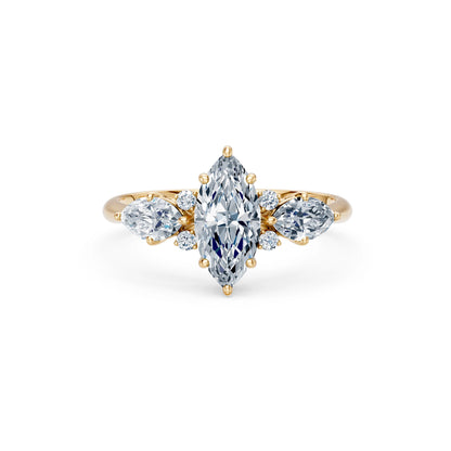 Marquise Lab Grown Diamond Side Stone Eternity Ring 1.0ct by Qutahia Jewellery