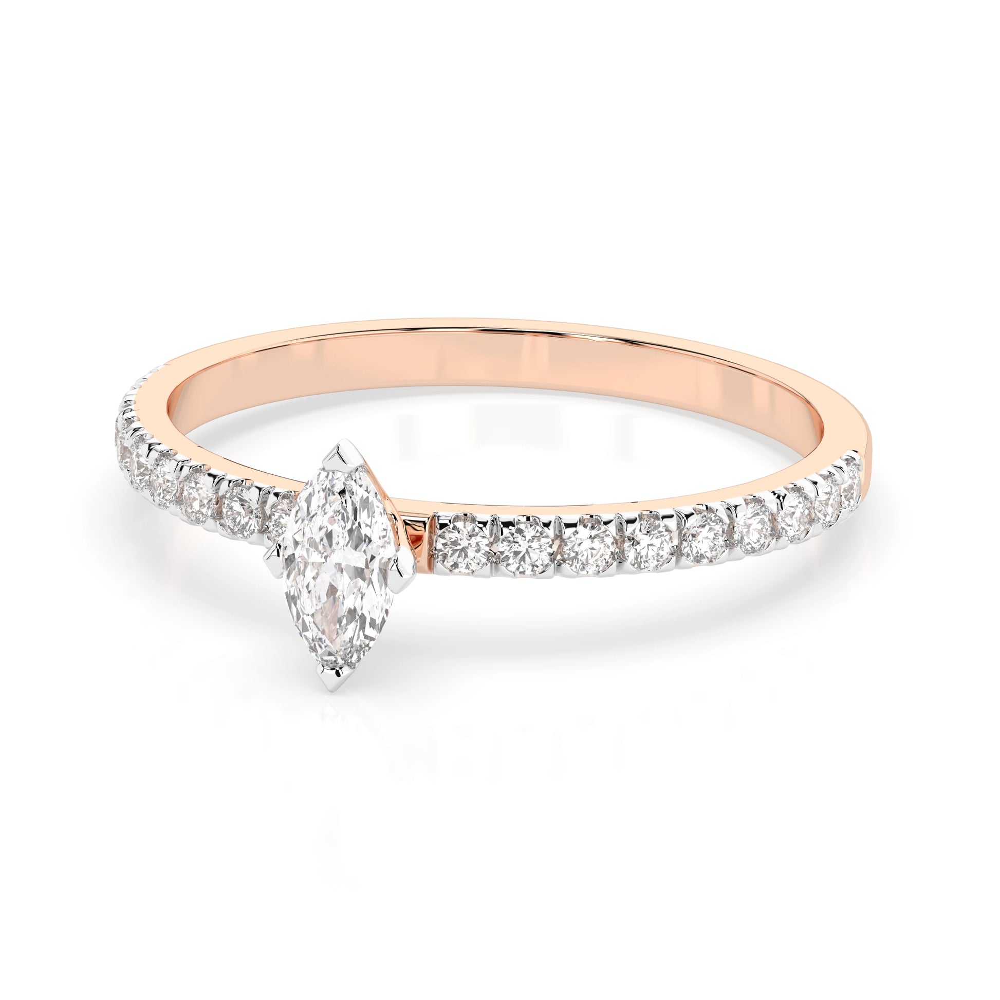 Solitaire Eternity Ring (Marquise), 0.15 ct — 101-10181/4(0.15)MARQUISE