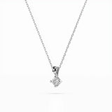 Solitaire Necklace (Round), 0.08 ct — 104-10014(2.7)
