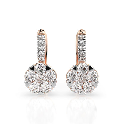 Illusion Earring (Round), 0.3 ct — 102-10015/4(3.4)