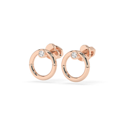 Minimalism Earring (Round), 0.06 ct — 102-10170