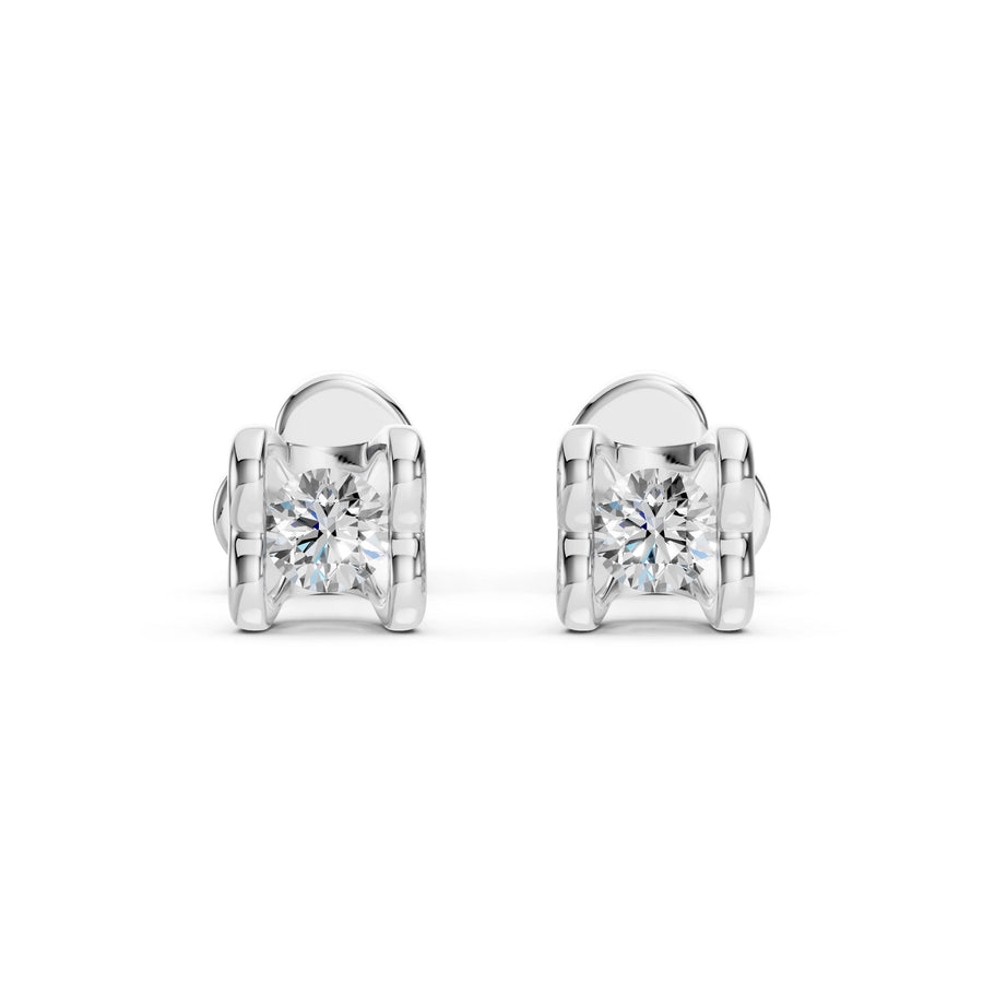 Diamond Stud Earrings Round 0.2ct by Qutahia Jewellery