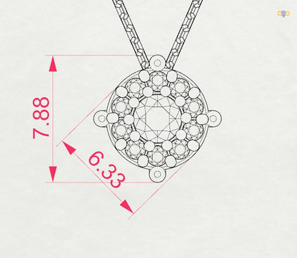 Solitaire Eternity Necklace (Round), 0.1 ct — 104-10001(3.0)