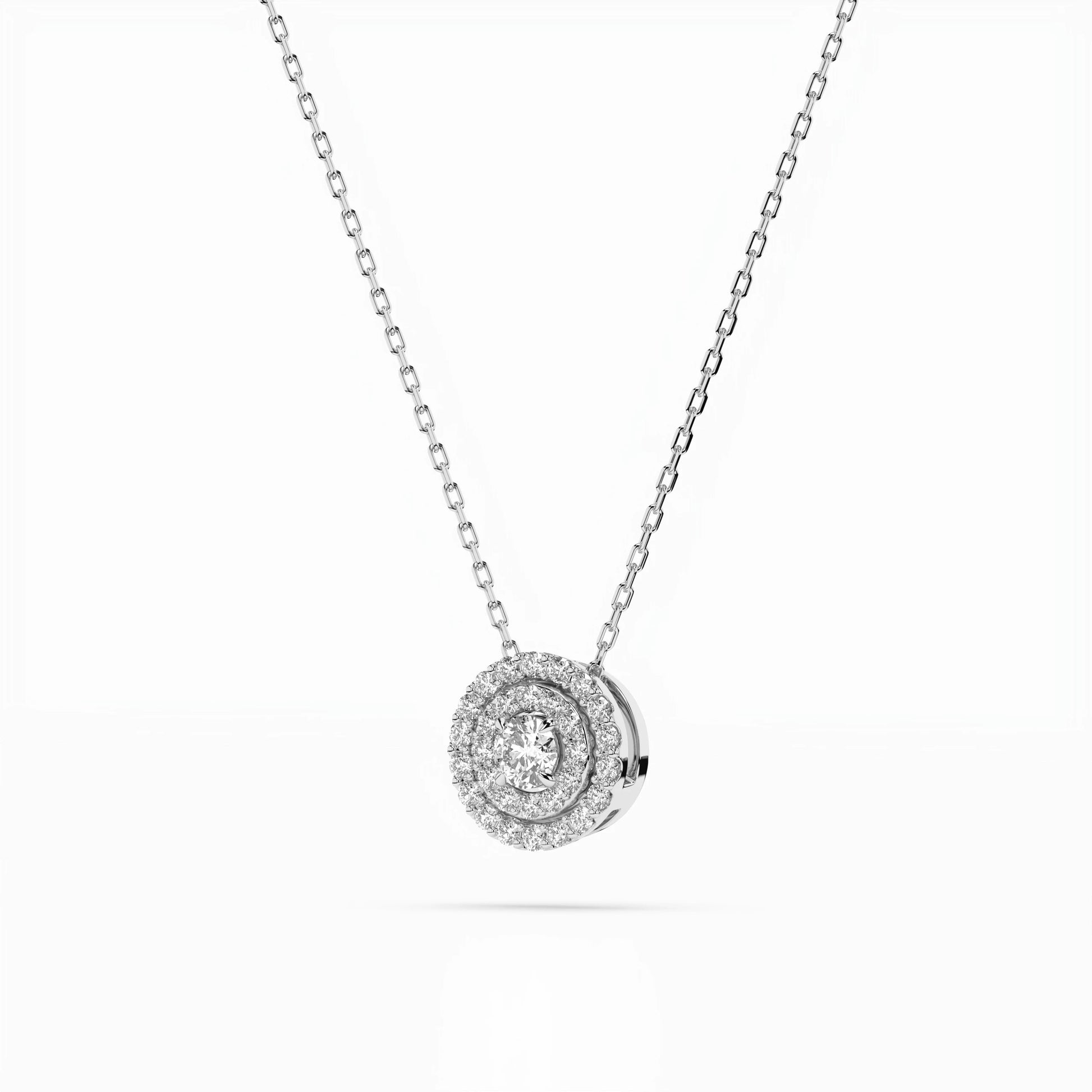 Illusion Necklace (Round), 0.09 ct — 104-10043