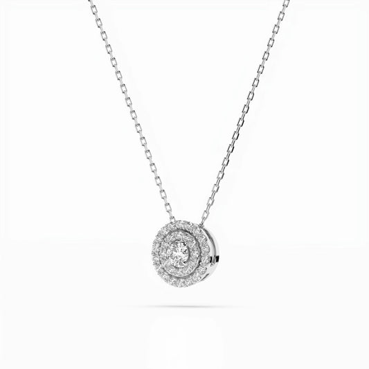 Illusion Necklace (Round), 0.09 ct — 104-10043