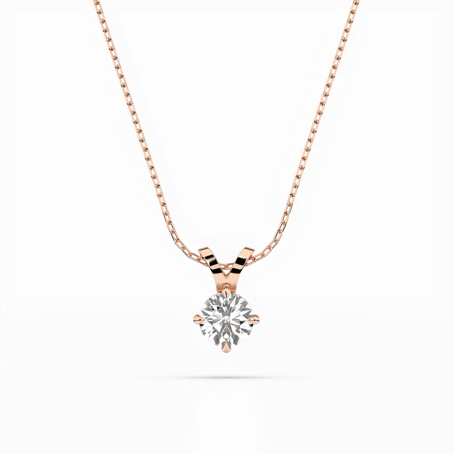 Solitaire Necklace (Round), 0.5 ct — 104-10037(5.1)