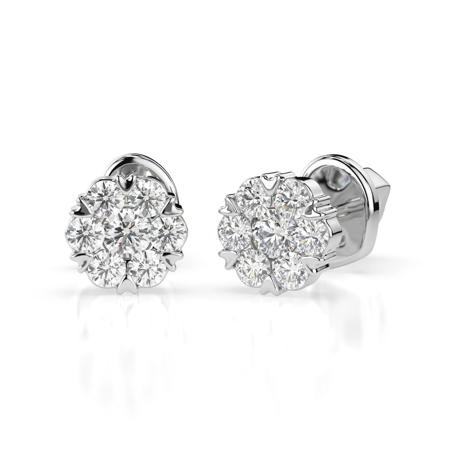 Illusion Earring (Round), 0.03 ct — 102-10015(2.0)