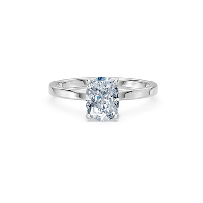 Cushion Lab Grown Diamond Solitaire Engagement Ring 1.5ct by Qutahia Jewellery