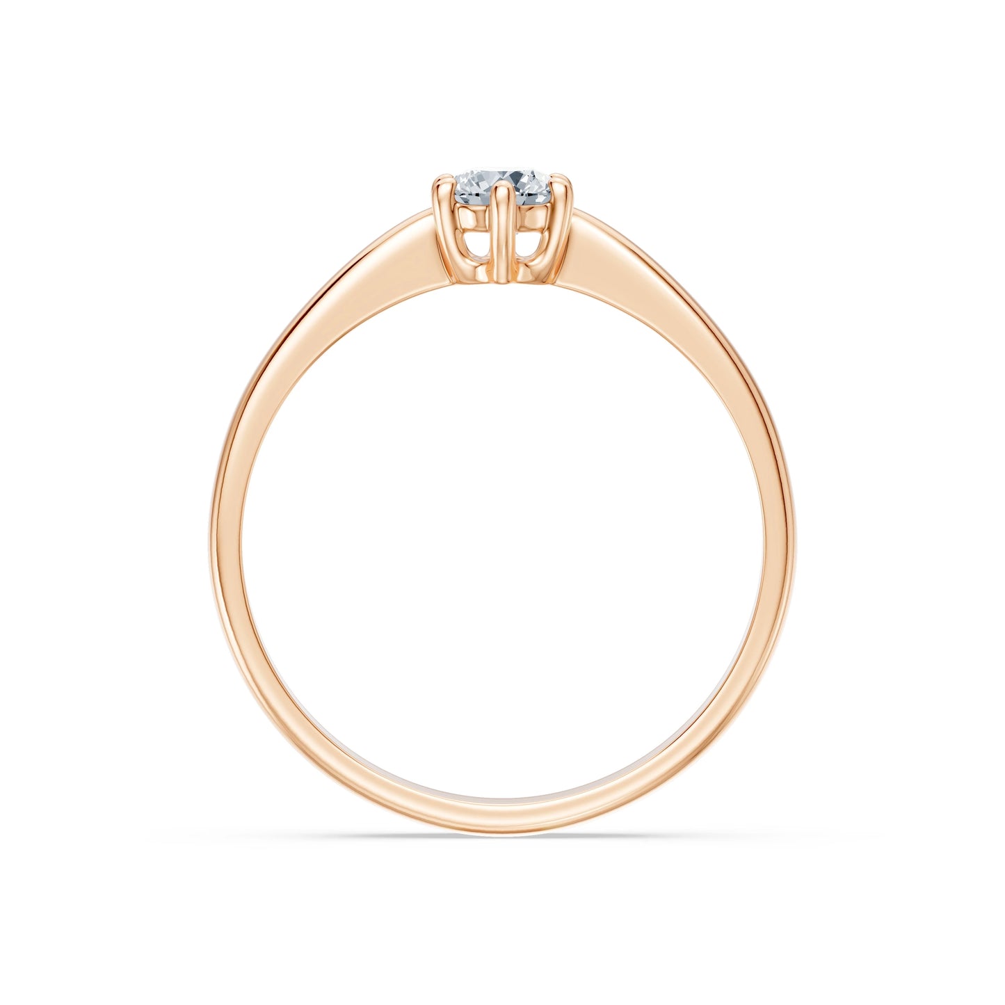 Round Brilliant Diamond Solitaire Engagement Ring 0.3ct by Qutahia Jewellery